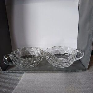 Fostoria  American  vtg candy dish,nut and trinket bowl set of 2